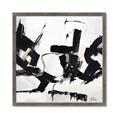Picture of Black Abstract with Fine Line _GroupedProduct_Square_Framed_Matted_