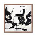 Picture of Black Abstract with Fine Line _GroupedProduct_Square_Framed_Matted_