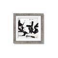 Picture of Black Abstract with Fine Line _GroupedProduct_Square_Framed_Matted_