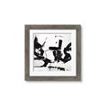 Picture of Black Abstract with Fine Line _GroupedProduct_Square_Framed_Matted_