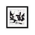 Picture of Black Abstract with Fine Line _GroupedProduct_Square_Framed_Matted_