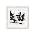 Picture of Black Abstract with Fine Line _GroupedProduct_Square_Framed_Matted_