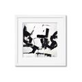 Picture of Black Abstract with Fine Line _GroupedProduct_Square_Framed_Matted_