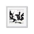 Picture of Black Abstract with Fine Line _GroupedProduct_Square_Framed_Matted_