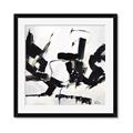Picture of Black Abstract with Fine Line _GroupedProduct_Square_Framed_Matted_