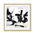 Picture of Black Abstract with Fine Line _GroupedProduct_Square_Framed_Matted_