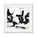 Picture of Black Abstract with Fine Line _GroupedProduct_Square_Framed_Matted_