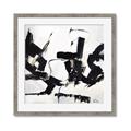 Picture of Black Abstract with Fine Line _GroupedProduct_Square_Framed_Matted_