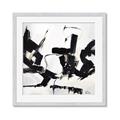 Picture of Black Abstract with Fine Line _GroupedProduct_Square_Framed_Matted_