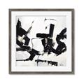 Picture of Black Abstract with Fine Line _GroupedProduct_Square_Framed_Matted_