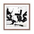 Picture of Black Abstract with Fine Line _GroupedProduct_Square_Framed_Matted_