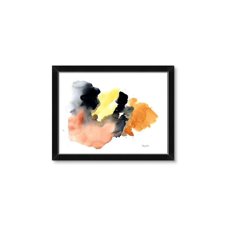 Picture of Watercolor with Orange _GroupedProduct_Rectangle_Landscape_Framed_Matted_