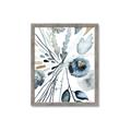 Picture of Dainty Bloom Gray I  _GroupedProduct_Rectangle_Portrait_Framed_Matted_