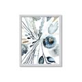 Picture of Dainty Bloom Gray I  _GroupedProduct_Rectangle_Portrait_Framed_Matted_