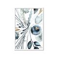 Picture of Dainty Bloom Gray I  _GroupedProduct_Rectangle_Portrait_Framed_Matted_