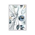 Picture of Dainty Bloom Gray I  _GroupedProduct_Rectangle_Portrait_Framed_Matted_