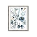 Picture of Dainty Bloom Gray I  _GroupedProduct_Rectangle_Portrait_Framed_Matted_