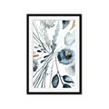 Picture of Dainty Bloom Gray I  _GroupedProduct_Rectangle_Portrait_Framed_Matted_