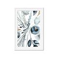 Picture of Dainty Bloom Gray I  _GroupedProduct_Rectangle_Portrait_Framed_Matted_