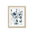 Picture of Dainty Bloom Gray II  _GroupedProduct_Rectangle_Portrait_Framed_Matted_