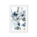 Picture of Dainty Bloom Gray II  _GroupedProduct_Rectangle_Portrait_Framed_Matted_