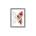 Picture of Floral Butterfly II _GroupedProduct_Rectangle_Portrait_Framed_Matted_