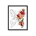 Picture of Floral Butterfly II _GroupedProduct_Rectangle_Portrait_Framed_Matted_