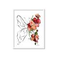 Picture of Floral Butterfly II _GroupedProduct_Rectangle_Portrait_Framed_Matted_