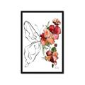 Picture of Floral Butterfly II _GroupedProduct_Rectangle_Portrait_Framed_Matted_