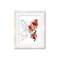 Picture of Floral Butterfly II _GroupedProduct_Rectangle_Portrait_Framed_Matted_