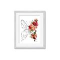 Picture of Floral Butterfly II _GroupedProduct_Rectangle_Portrait_Framed_Matted_