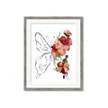 Picture of Floral Butterfly II _GroupedProduct_Rectangle_Portrait_Framed_Matted_