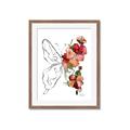 Picture of Floral Butterfly II _GroupedProduct_Rectangle_Portrait_Framed_Matted_