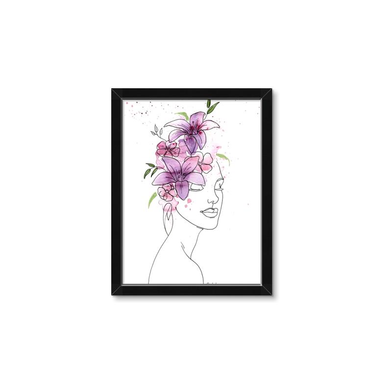 Picture of Purple and Pink Floral Figurative _GroupedProduct_Rectangle_Portrait_Framed_Matted_