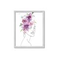 Picture of Purple and Pink Floral Figurative _GroupedProduct_Rectangle_Portrait_Framed_Matted_