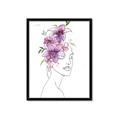 Picture of Purple and Pink Floral Figurative _GroupedProduct_Rectangle_Portrait_Framed_Matted_
