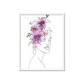 Picture of Purple and Pink Floral Figurative _GroupedProduct_Rectangle_Portrait_Framed_Matted_