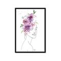 Picture of Purple and Pink Floral Figurative _GroupedProduct_Rectangle_Portrait_Framed_Matted_