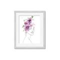 Picture of Purple and Pink Floral Figurative _GroupedProduct_Rectangle_Portrait_Framed_Matted_