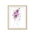 Picture of Purple and Pink Floral Figurative _GroupedProduct_Rectangle_Portrait_Framed_Matted_
