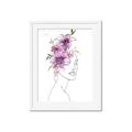 Picture of Purple and Pink Floral Figurative _GroupedProduct_Rectangle_Portrait_Framed_Matted_