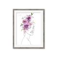 Picture of Purple and Pink Floral Figurative _GroupedProduct_Rectangle_Portrait_Framed_Matted_