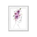 Picture of Purple and Pink Floral Figurative _GroupedProduct_Rectangle_Portrait_Framed_Matted_