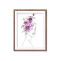 Picture of Purple and Pink Floral Figurative _GroupedProduct_Rectangle_Portrait_Framed_Matted_