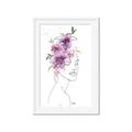 Picture of Purple and Pink Floral Figurative _GroupedProduct_Rectangle_Portrait_Framed_Matted_