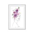 Picture of Purple and Pink Floral Figurative _GroupedProduct_Rectangle_Portrait_Framed_Matted_