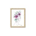 Picture of Purple and Green Flroal Figurative _GroupedProduct_Rectangle_Portrait_Framed_Matted_