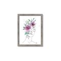 Picture of Purple and Green Flroal Figurative _GroupedProduct_Rectangle_Portrait_Framed_Matted_