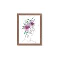 Picture of Purple and Green Flroal Figurative _GroupedProduct_Rectangle_Portrait_Framed_Matted_