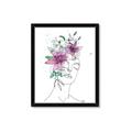 Picture of Purple and Green Flroal Figurative _GroupedProduct_Rectangle_Portrait_Framed_Matted_